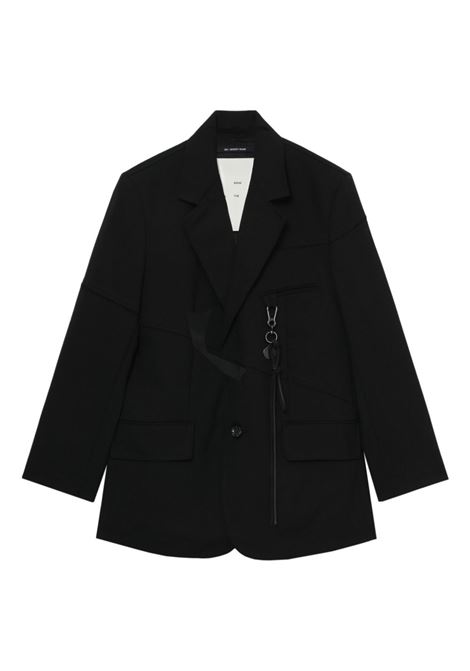 Black brooch-detail blazer Song for the mute - women SONG FOR THE MUTE | 251MJK085SBLK